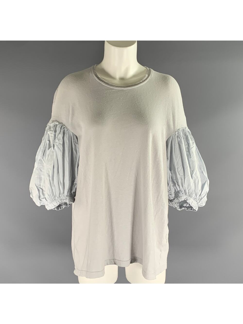 KAPITAL Size S Light Blue Cotton Ballon T Shirt Womens